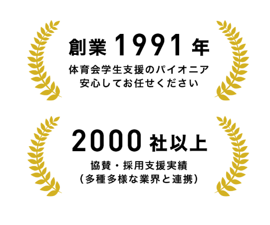 創業1991年 体育会学生支援のパイオニア